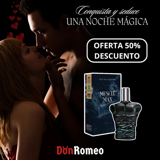 (OFERTA 50% DTO) Perfume DonRomeo Muscle - Atracción y Seducción de las mujeres